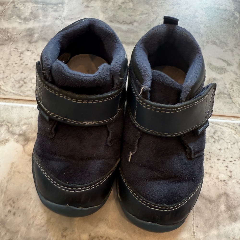 Pediped Kids Black Velcro Shoes 19